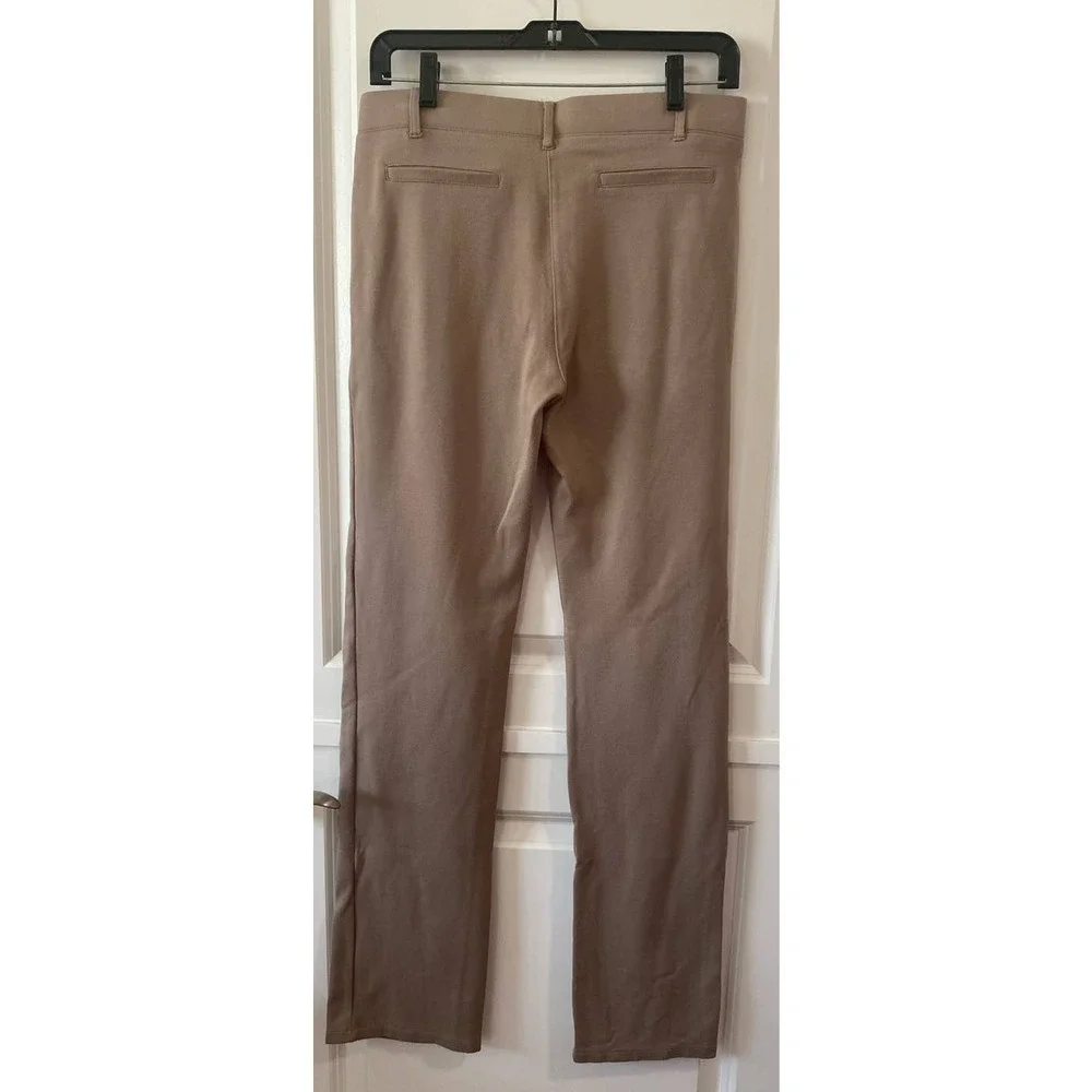 Betabrand Women's Beige Straight Dress Yoga Pants W0076-TKA Medium